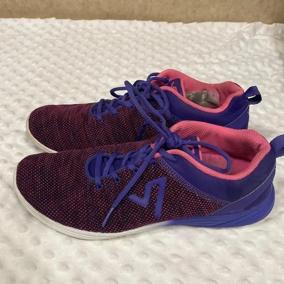 Vionic Adley Pink Purple Lace Up Fabric Athletic Shoes - Picture 4 of 12